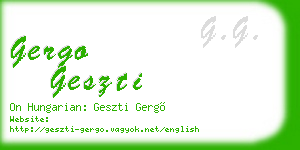 gergo geszti business card